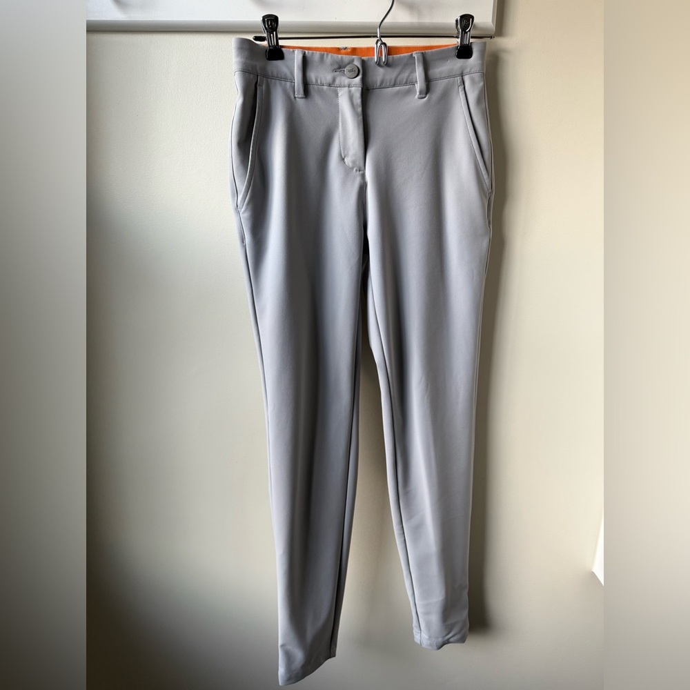 MACADE Golf Light‎ Gray Slim Chino Pants Nylon Stretch Performance Trouser 34R